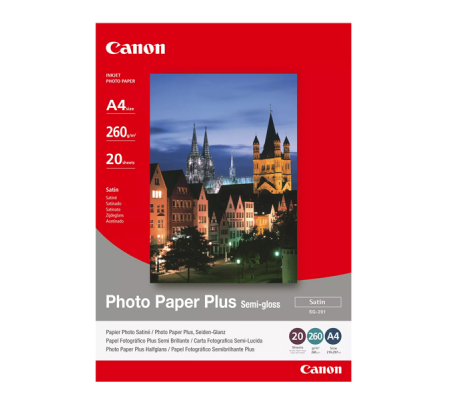 Carta fotografica Plus Semi-Gloss SG-201 - A4 - 20 Fogli - Canon - 1686B021 - 4960999405377 - DMwebShop