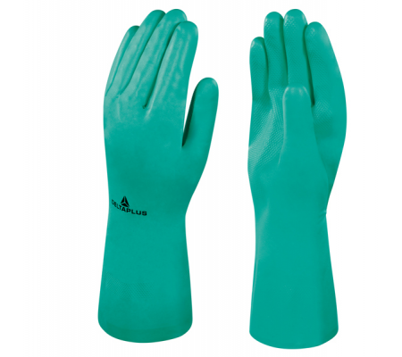 Guanti da lavoro industriale Nitrex 801 - nitrile floccato cotone - taglia 08 - verde - Deltaplus - VE801VE08 - 3295249169244 - DMwebShop