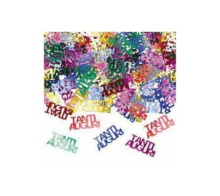 Coriandoli in plastica 'Tanti Auguri' - 15 gr - Big Party - 81195. - 8020834811957 - DMwebShop