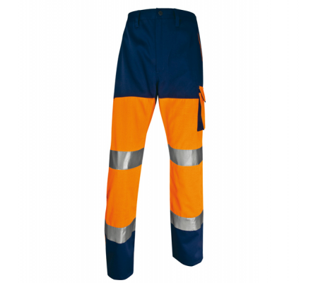 Pantalone alta visibilita' PHPA2 - sargia-poliestere-cotone - taglia M - arancio fluo - Deltaplus - PHPA2OMTM - DMwebShop