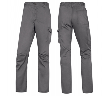 Pantalone da lavoro Panostrpa - sargia-poliestere-cotone-elastan - taglia M - grigio-nero - Deltaplus - PANOSTRPAGNTM - 3295249230128 - DMwebShop