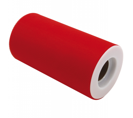 Tulle in rotolo - 12,5 cm x 25 mt - rosso - Big Party - 85050. - 8020834850505 - DMwebShop