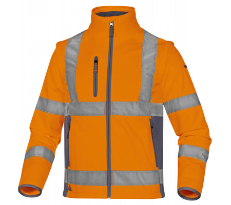 Giacca Softshell Moonlight 2 alta visibilita' - poliestere - taglia M - arancio fluo - Deltaplus - MOON2OGTM - DMwebShop