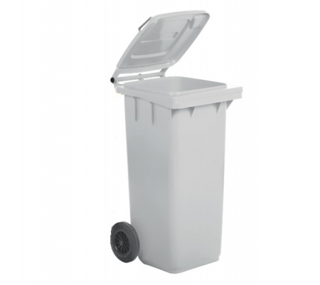 Bidone carrellato - 48 x 55 x 93 cm - 120 lt - bianco - Mobil Plastic - 1/120/5-BIL - 8004331112052 - DMwebShop