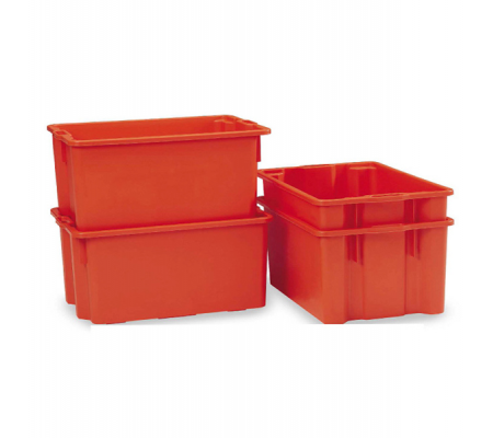 Contenitore a cassa aragosta - HDPE - 63 x 44 x 34 cm - 65 lt - arancio - Mobil Plastic - 131/65 - 8004331131664 - DMwebShop