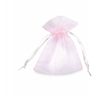 Sacchetti bomboniera Milly - 8,5 x 10 cm - organza rosa - conf. 20 pezzi - PNP - UL550DLL02VRA - 8013170304757 - DMwebShop