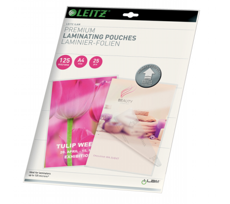 Pouches iLAM UDT - plastificazione a caldo - A4 - 216 x 303 mm - 2 x 125 micron - scatola 25 pezzi - Leitz - 74820000 - 4002432397662 - DMwebShop