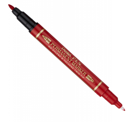 Marcatore permanente Twin tip - doppia punta fine - extra fine - rosso - Pentel - N75W-BE - 4711577043890 - DMwebShop