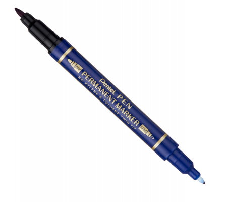 Marcatore permanente Twin tip - doppia punta fine - extra fine - Blu - conf. 12 pezzi - Pentel - N75W-CE - 4711577043913 - DMwebShop