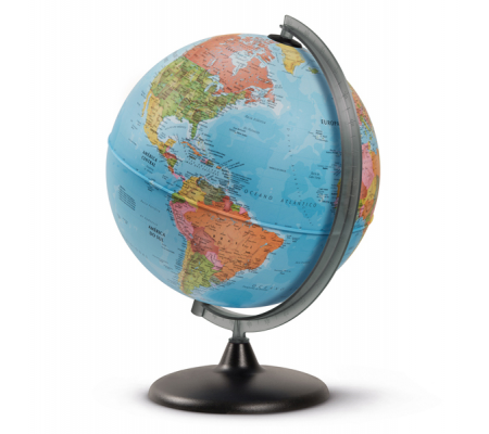 Globo geografico non Illuminato - altezza 42 cm - Ø 30 cm - Tecnodidattica - 0330COPOIT0NF04B - 8000623001547 - DMwebShop