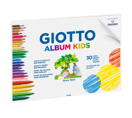 Album Little Kids 2+ - A3 - 90 gr - 30 fogli - Giotto - 580300 - 8000825021824 - DMwebShop