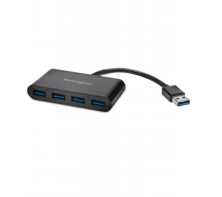 Hub 4 porte USB 3.0 UH4000 - nero - Kensington - K39121EU - 5028252591508 - DMwebShop