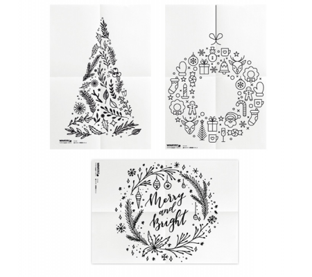 Stencil - foglio A2 - 'NATALE' - set 3 pezzi - Securit - WD-3A2-XM - 8719075284421 - DMwebShop