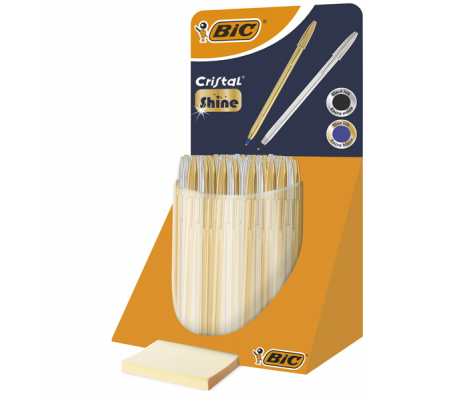 Penna Cristal Shine - fusto oro-argento - expo 40 pezzi - Bic - 9213381 - 03086129213382 - DMwebShop