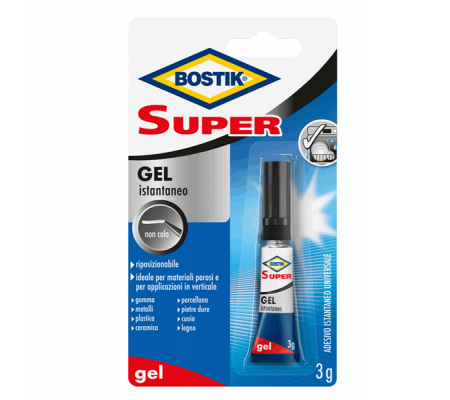 Colla istantanea universale - 3 gr - Ultra Rapdio Gel - trasparente - Bostik - D2740 - 8023779027407 - DMwebShop