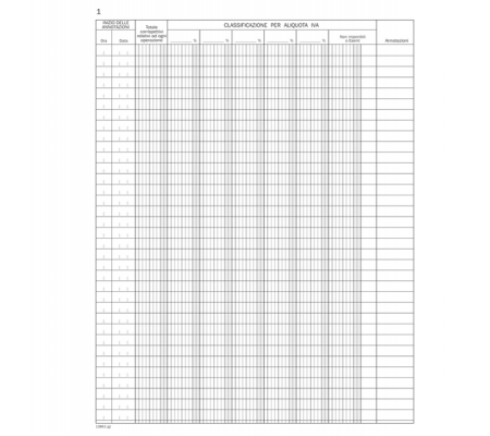 Registro corrispettivi per mancato o irregolare funzionamento - 46 pagine numerate - 31 x 24,5 cm - Data Ufficio - DU138610000 - 8008842531319 - DMwebShop