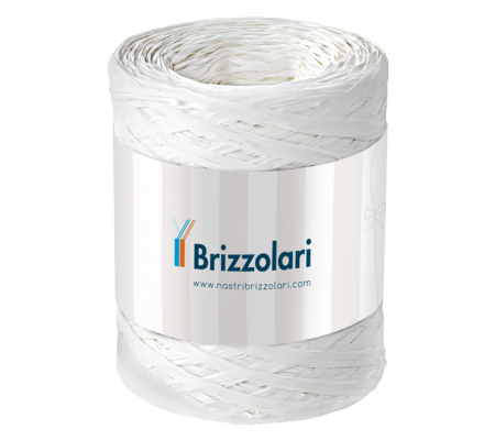 Nastro Rafia sintetica bianco 01 - 5 mm x 200 mt - Brizzolari - 01003701 - 8031653211286 - DMwebShop