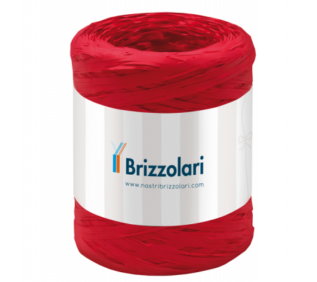 Nastro Rafia sintetica - rosso 07 - 5 mm x 200 mt - Brizzolari - 01003707 - 8031653208149 - DMwebShop