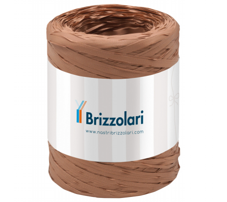 Nastro Rafia sintetica avana 32 - 5 mm x 200 mt - Brizzolari - 01003732 - 8031653400024 - DMwebShop