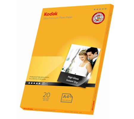 Carta fotografica Ultra Premium lucida - A4 - 280 gr - 20 fogli - Kodak - 5740-085 - 6932357400858 - DMwebShop