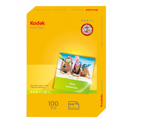 Carta fotografica lucida Photo Gloss - 10 x 15 cm - 180 gr - 100 fogli - Kodak - 5740-097 - 6932357400971 - DMwebShop