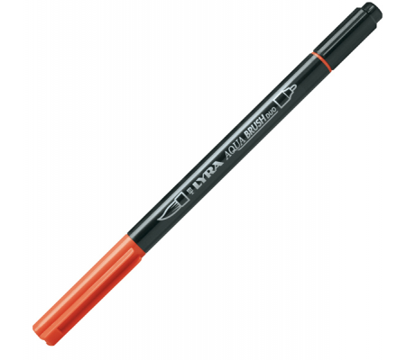 Pennarello Aqua Brush Duo - punte 2-4 mm - rosso saturno - Lyra - L6520015 - 4084900661833 - DMwebShop