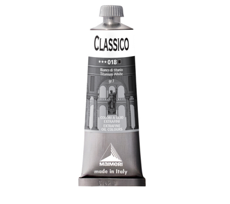 Colore a olio - extrafine - 60 ml - bianco di titanio - Maimeri - M0306018 - 8018721003578 - DMwebShop