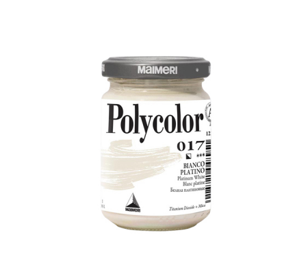 Colore vinilico Polycolor - 140 ml - bianco platino - Maimeri - M1220017 - 8018721049439 - DMwebShop