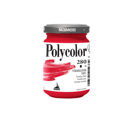 Colore vinilico Polycolor - 140 ml - vermiglione imitazione - Maimeri - M1220280 - 8018721012372 - DMwebShop