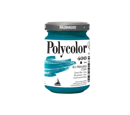 Colore vinilico Polycolor - 140 ml - blu primario cyan - Maimeri - M1220400 - 8018721012730 - DMwebShop