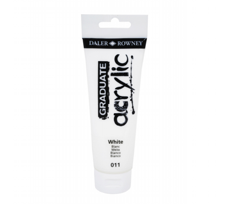 Colore acrilico fine Graduate - 120 ml - bianco - Daler Rowney - D123120011 - 5011386020631 - DMwebShop