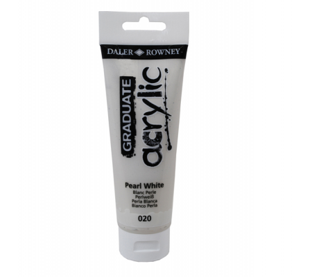 Colore acrilico fine Graduate - 120 ml - bianco perla - Daler Rowney - D123120020 - 5011386062792 - DMwebShop