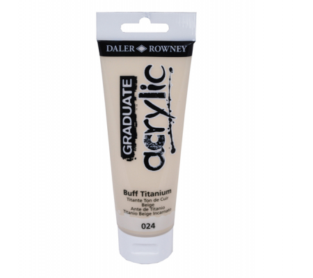 Colore acrilico fine Graduate - 120 ml - titanium buff - Daler Rowney - D123120024 - 8546 - DMwebShop