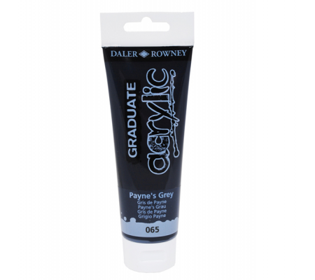 Colore acrilico fine Graduate - 120 ml - grigio payne - Daler Rowney - D123120065 - 5011386020570 - DMwebShop