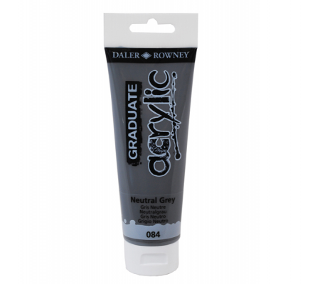 Colore acrilico fine Graduate - 120 ml - grigio neutro - Daler Rowney - D123120084 - 5011386062778 - DMwebShop