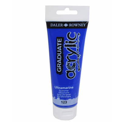 Colore acrilico fine Graduate - 120 ml - blu oltremare - Daler Rowney - D123120123 - 5011386020600 - DMwebShop