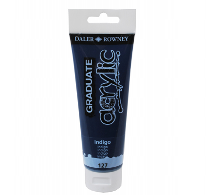 Colore acrilico fine Graduate - 120 ml - indigo - Daler Rowney - D123120127 - 5011386062679 - DMwebShop