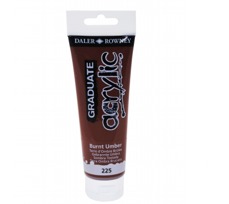 Colore acrilico fine Graduate - 120 ml - terra d'ombra bruciata - Daler Rowney - D123120225 - 5011386020495 - DMwebShop