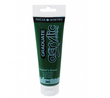 Colore acrilico fine Graduate - 120 ml - verde Hooker - Daler Rowney - D123120343 - 5011386020556 - DMwebShop