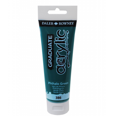 Colore acrilico fine Graduate - 120 ml - verde ftalo - Daler Rowney - D123120386 - 5011386020594 - DMwebShop