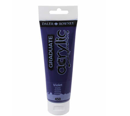 Colore acrilico fine Graduate - 120 ml - violetto - Daler Rowney - D123120450 - 5011386020624 - DMwebShop