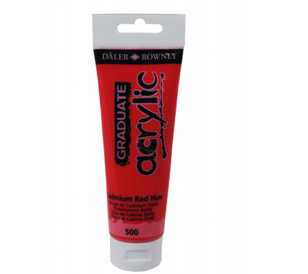 Colore acrilico fine Graduate - 120 ml - rosso cadmio imitazione - Daler Rowney - D123120500 - 5011386020501 - DMwebShop