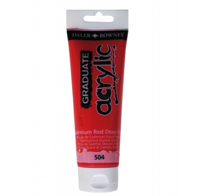 Colore acrilico fine Graduate - 120 ml - rosso cadmio scuro imitazione - Daler Rowney - D123120504 - 5011386077642 - DMwebShop