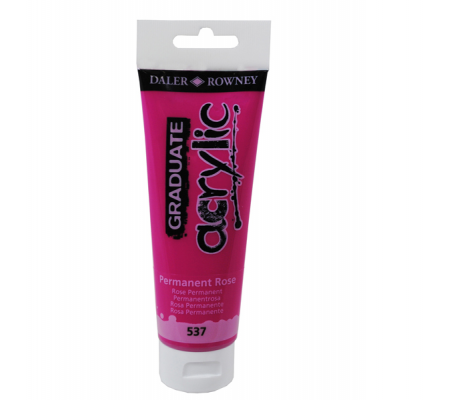 Colore acrilico fine Graduate - 120 ml - rosa permanente - Daler Rowney - D123120537 - 5011386062662 - DMwebShop