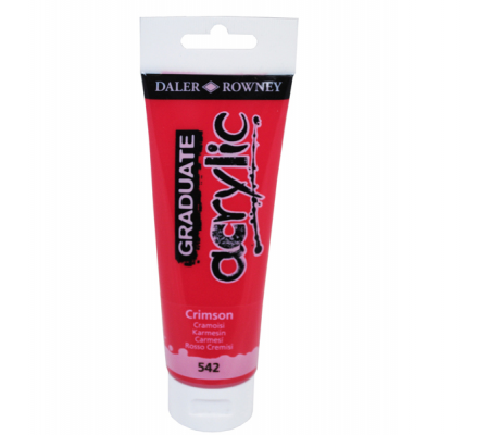 Colore acrilico fine Graduate - 120 ml - cremisi - Daler Rowney - D123120542 - 5011386020532 - DMwebShop