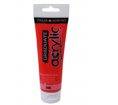 Colore acrilico fine Graduate - 120 ml - vermiglione - Daler Rowney - D123120588 - 5011386020617 - DMwebShop