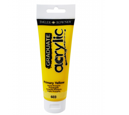 Colore acrilico fine Graduate - 120 ml - giallo primario - Daler Rowney - D123120603 - 5011386062624 - DMwebShop