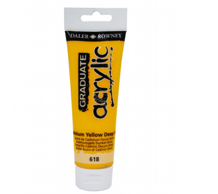 Colore acrilico fine Graduate - 120 ml - giallo cadmio scuro - Daler Rowney - D123120618 - 5011386062631 - DMwebShop