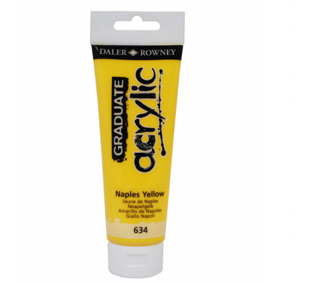 Colore acrilico fine Graduate - 120 ml - giallo Napoli - Daler Rowney - D123120634 - 5011386062754 - DMwebShop