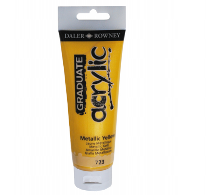 Colore acrilico fine Graduate - 120 ml - giallo metal - Daler Rowney - D123120723 - 5011386077550 - DMwebShop